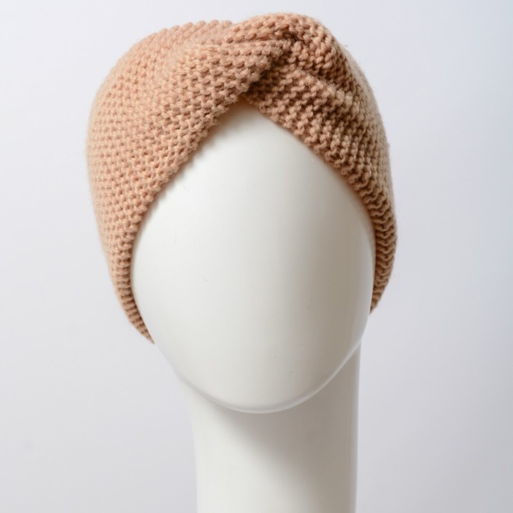 🍂 Beige Wide Twist Headband Wrap - Picture 2 of 2